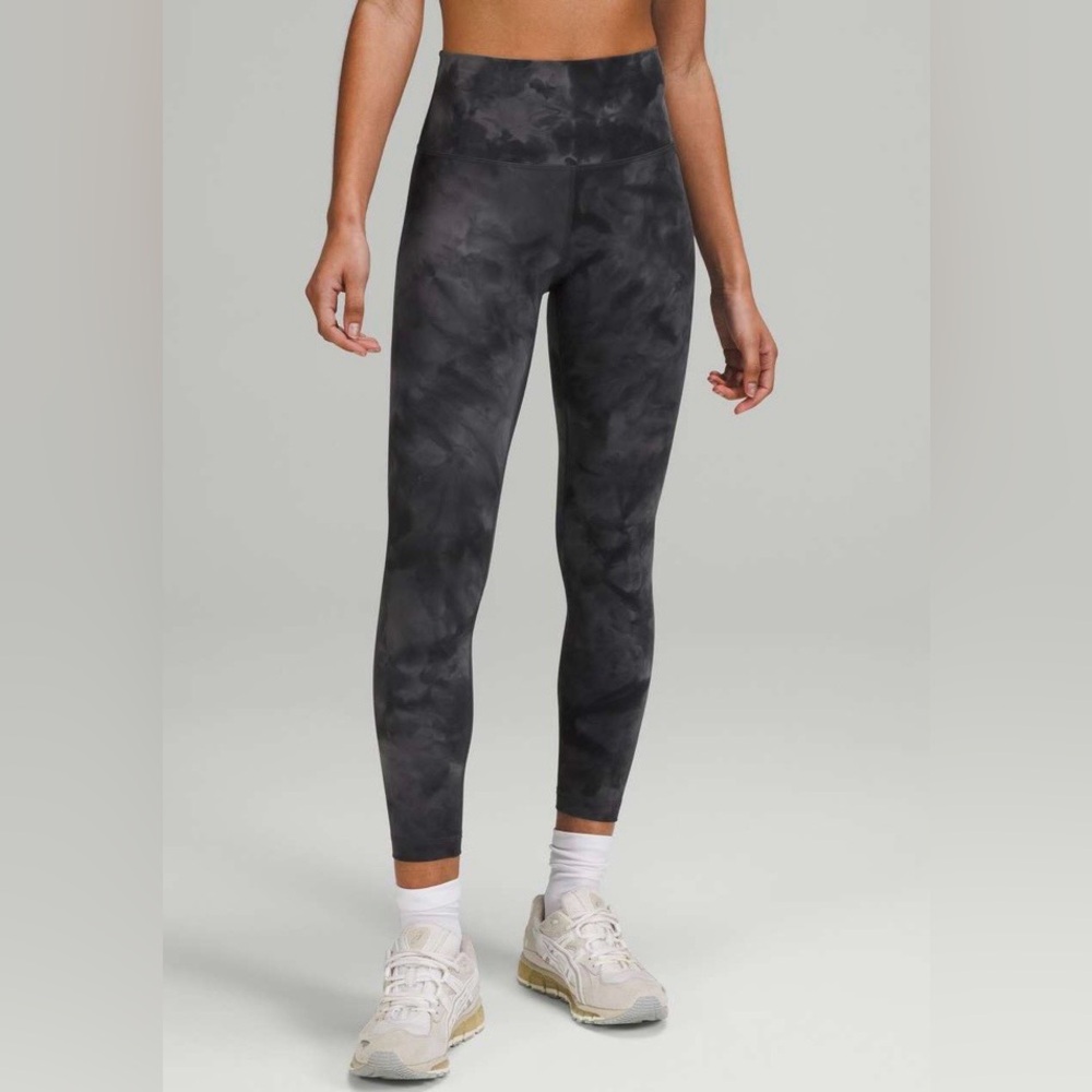 Lululemon Wunder Train Tight 25 inseam Diamond Dye Graphite Grey Size 14